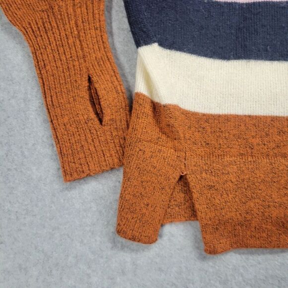 PrAna Womens Cropped Sweater Size XS V-Neck Long Sleeve Pullover Color‎ Block - Picture 2 of 7